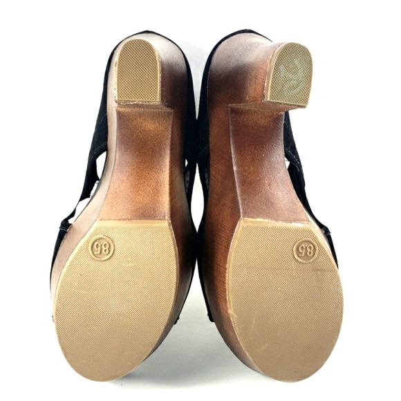 Report Libby Black Vegan Suede, Open Toe, Platform Sandals. Women's Size 8.5M - Picture 10 of 10